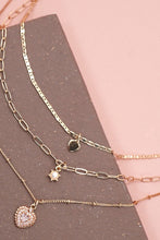 Load image into Gallery viewer, Multi Layer Heart Charm Necklace