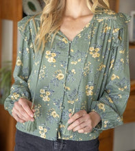 Load image into Gallery viewer, Tasseled Long Sleeve Print Blouse