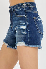 Load image into Gallery viewer, High Rise Distressed Denim Shorts