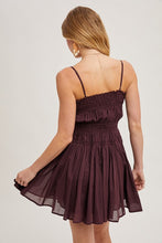 Load image into Gallery viewer, Smocked Button Down Mini Slip Dress