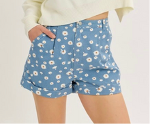 Load image into Gallery viewer, Floral Print Denim Shorts