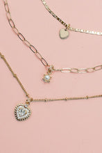 Load image into Gallery viewer, Multi Layer Heart Charm Necklace