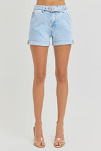 Load image into Gallery viewer, High Rise Belted Roll Up Shorts