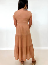 Load image into Gallery viewer, Sienna Faux Button Down Midi Dress