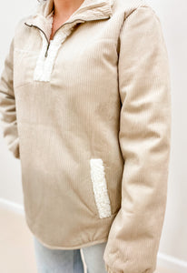 Sherpa Lined Half Zip Pullover