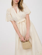 Load image into Gallery viewer, Embroidery Eyelet Detail Midi Dress
