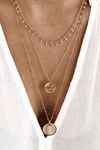 Layered Chain Charm Necklace