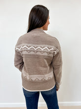 Load image into Gallery viewer, Half Mock Neck Nordic Sweater