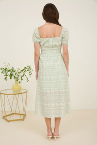Floral Embroidery Maxi Dress