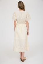 Load image into Gallery viewer, Embroidery Eyelet Detail Midi Dress