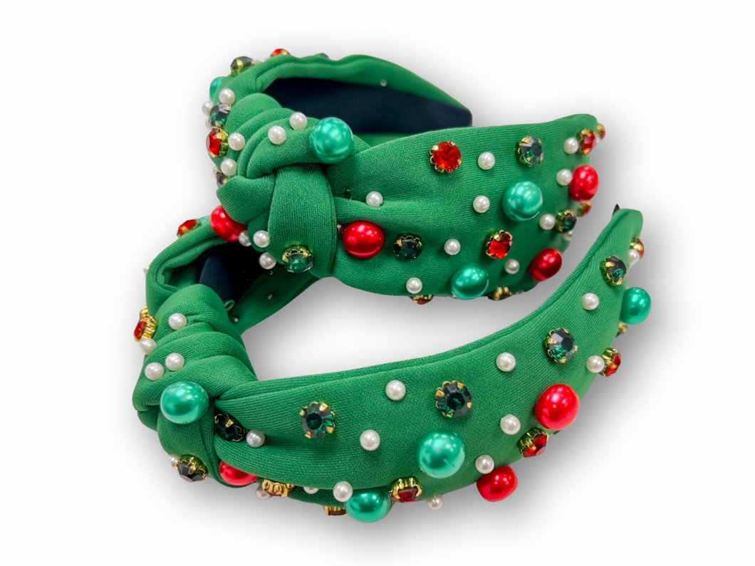 Festive Beaded Knotted Headband