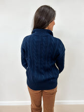 Load image into Gallery viewer, Cable Knit Half Zip Sweater