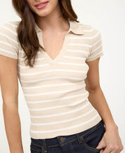 Load image into Gallery viewer, Striped Collared Sweater Top