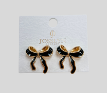 Load image into Gallery viewer, Enamel Bow Earrings