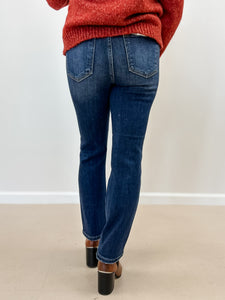 High Rise Crop Straight Jeans