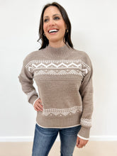 Load image into Gallery viewer, Half Mock Neck Nordic Sweater