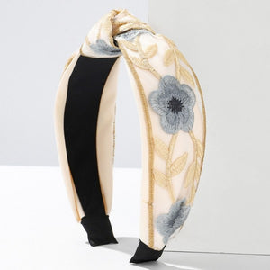 Floral Embroidered Headband