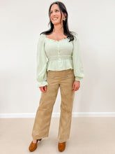 Load image into Gallery viewer, High Rise Wide Leg Suede Pants