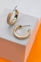 Load image into Gallery viewer, Pearl Studded Hoop Earrings