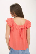 Load image into Gallery viewer, Ruffle and Bow Detail Top