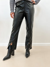 Load image into Gallery viewer, Faux Leather Split Hem Pants