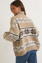 Load image into Gallery viewer, Collared Fair Isle Sweater Jacket