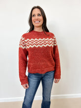 Load image into Gallery viewer, Jacquard Patterened Knit Sweater