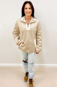 Sherpa Lined Half Zip Pullover