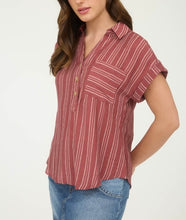 Load image into Gallery viewer, Half Button Collared Top