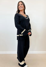 Load image into Gallery viewer, Contrast Trim Sweater &amp; Pants Set