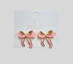 Enamel Bow Earrings