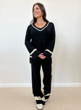 Load image into Gallery viewer, Contrast Trim Sweater &amp; Pants Set