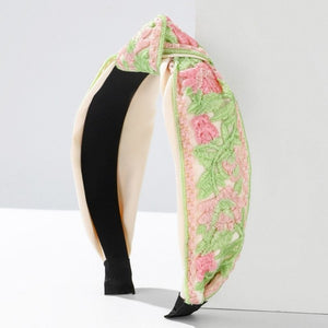 Floral Embroidered Headband
