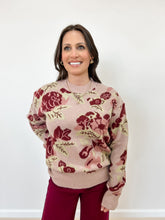 Load image into Gallery viewer, Floral Print Knit Sweater