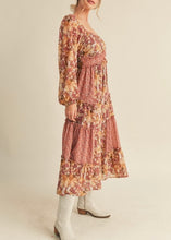 Load image into Gallery viewer, Mixed Patchwork Print Midi Dress