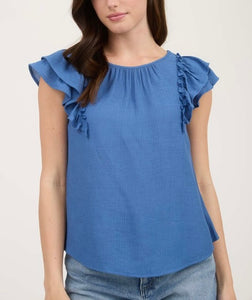 Ruffle and Bow Detail Top