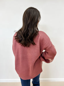 Drop Shoulder Heart Sweater