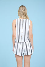 Load image into Gallery viewer, Striped Top and Shorts Set