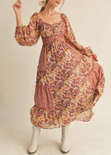 Load image into Gallery viewer, Mixed Patchwork Print Midi Dress