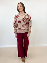 Load image into Gallery viewer, Floral Print Knit Sweater