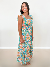 Load image into Gallery viewer, Watercolor Floral Print Midi Dress