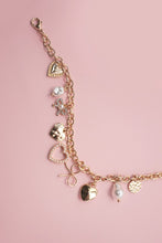 Load image into Gallery viewer, Heart and Bow Charm Bracelet