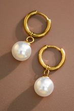 Load image into Gallery viewer, Pearl Charm Drop Earrings