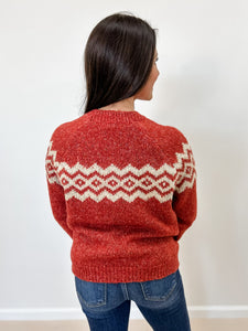 Jacquard Patterened Knit Sweater