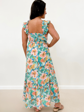 Load image into Gallery viewer, Watercolor Floral Print Midi Dress