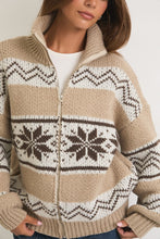 Load image into Gallery viewer, Collared Fair Isle Sweater Jacket