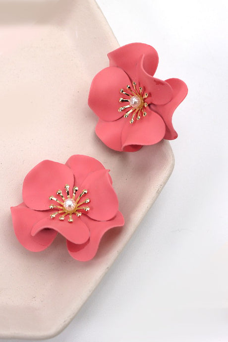 Matte Flower Stud Earrings