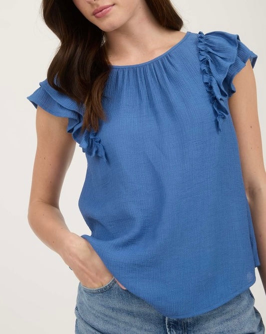 Ruffle and Bow Detail Top