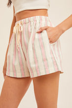 Load image into Gallery viewer, Elastic Waist Striped Shorts