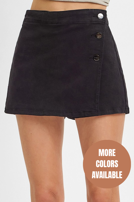 Button Down Mini Skort